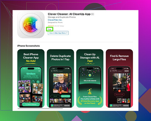 iPhone storage cleaner visual