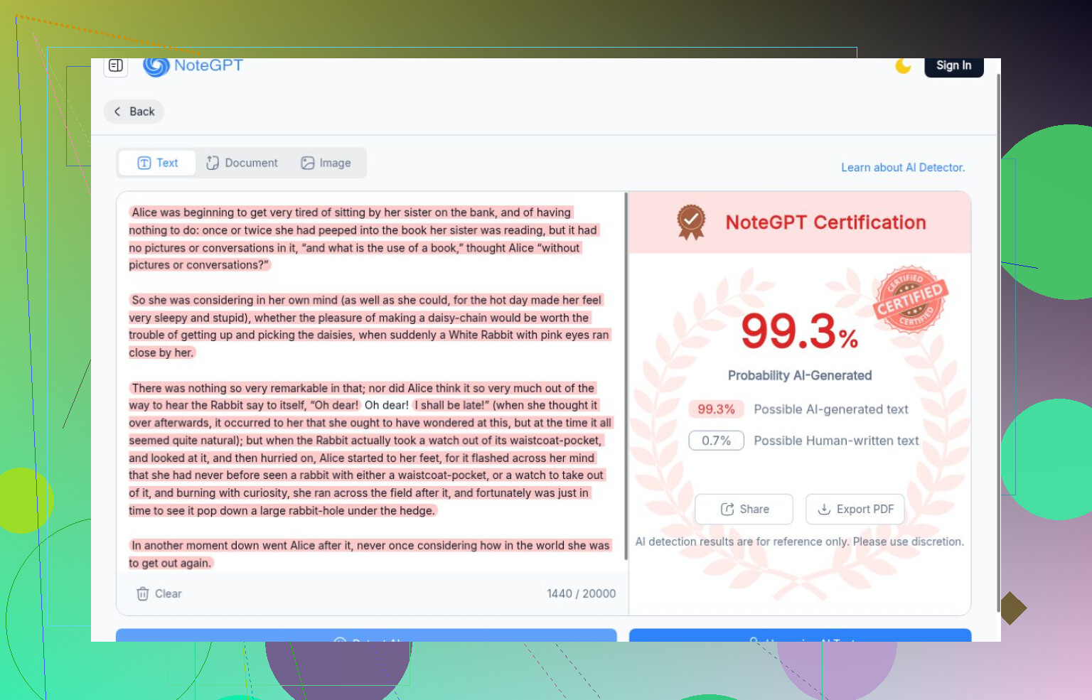 7. Detector de IA de Grammarly