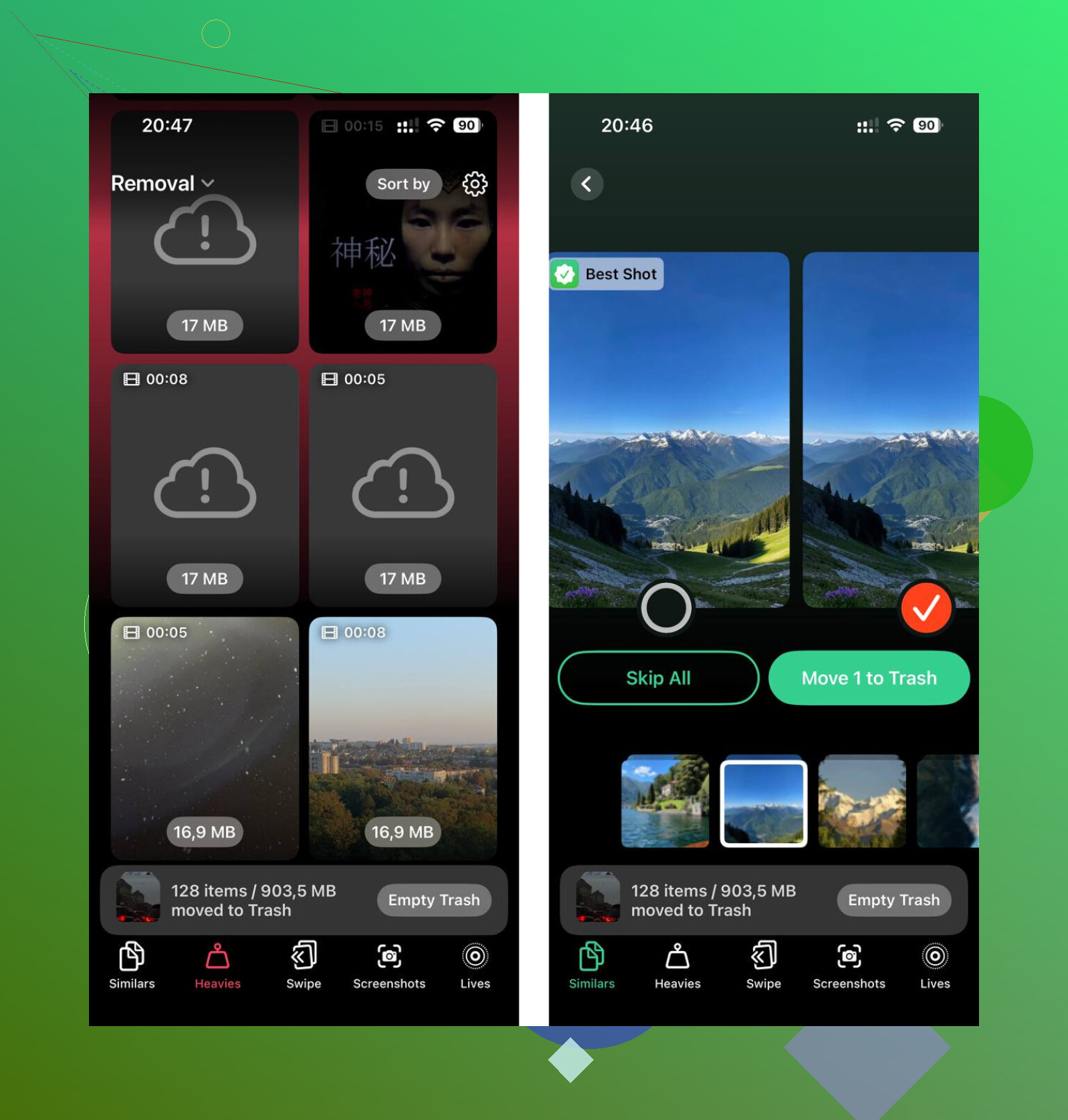 Aplicativos mostrando uso enorme de armazenamento mesmo depois de apagar apps?