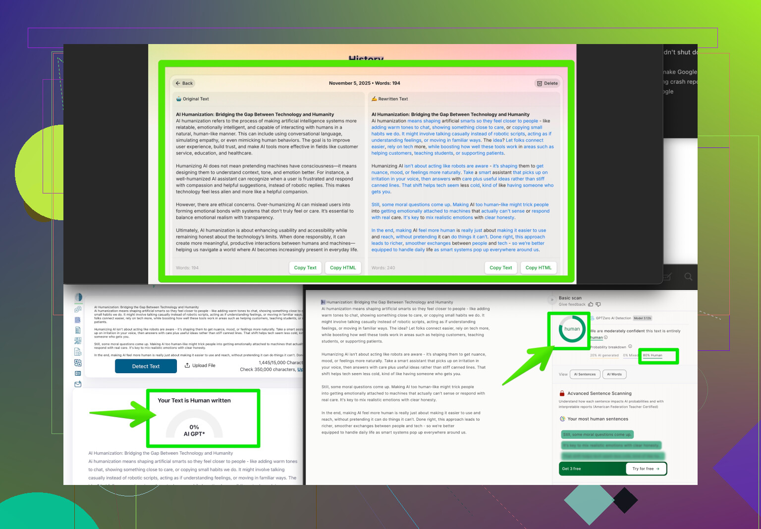 Can someone reword my AI-generated text for clarity?
