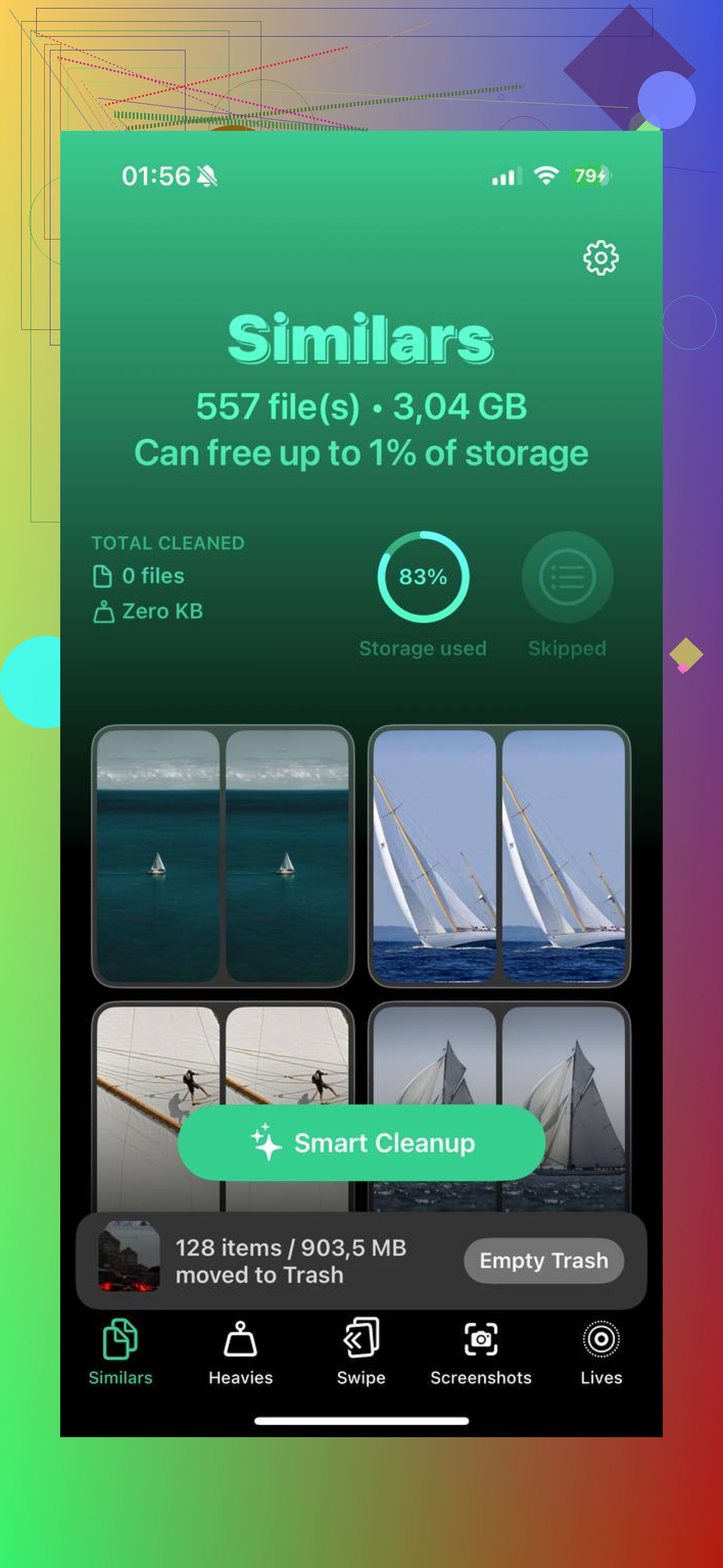 Como apagar capturas de tela no iPhone e limpar fotos semelhantes de uma só vez?